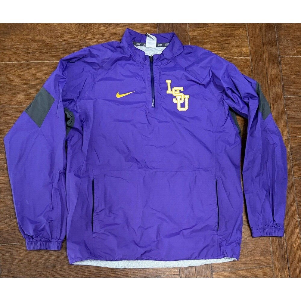 Men’s LSU Tigers Nike Storm Fit Size M Purple 1/4 Zip Jacket Pullover